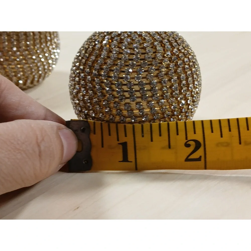 Crystal Rhinestone-Encrusted Decorative Sphere Salt‎ & Pepper Shakers